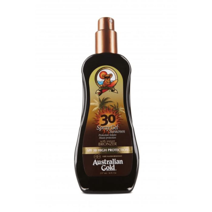 Australian Gold SPF30 spray gel with bronzer